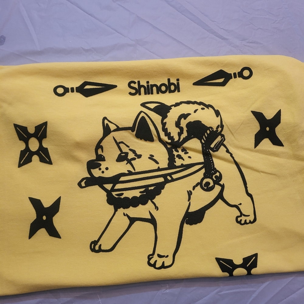 Ninja Dog Yellow Graphic Tee